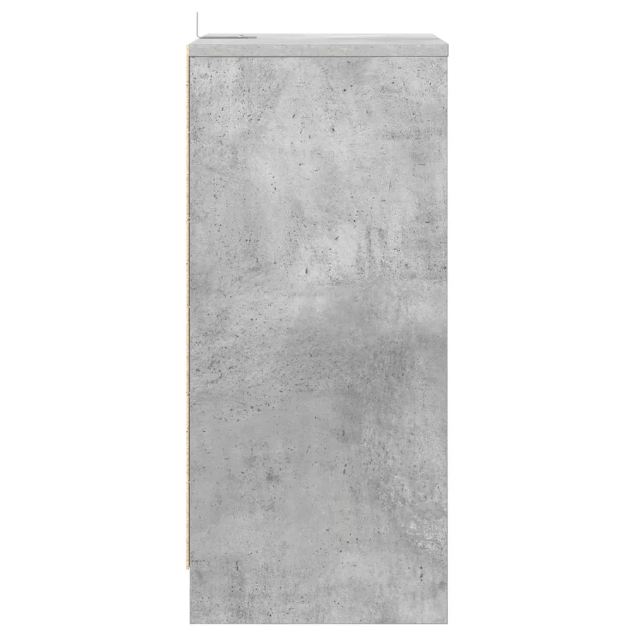 Tables de chevet avec tiroir 2 pcs Gris béton 40 x 30 x 467 cm - 7