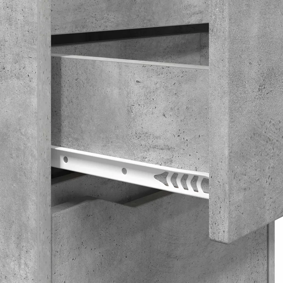Tables de chevet avec tiroir 2 pcs Gris béton 40 x 30 x 467 cm - 9
