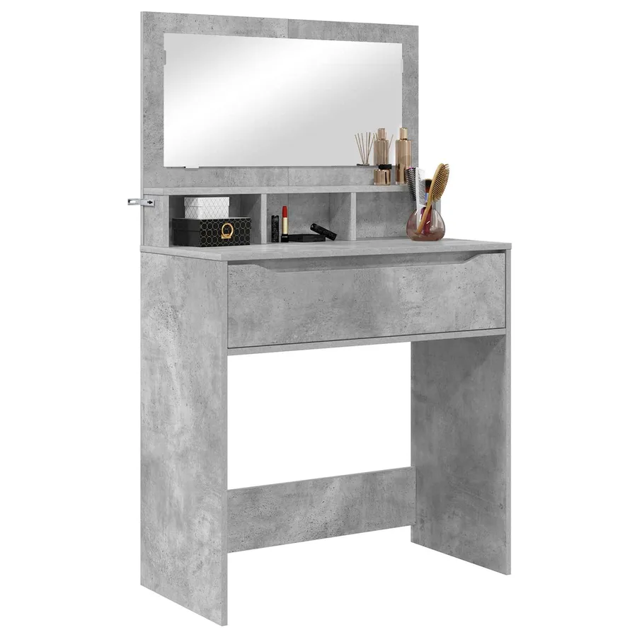 Tables de maquillage pour chambre Gris béton 80 x 39,6 x 135 cm - 3