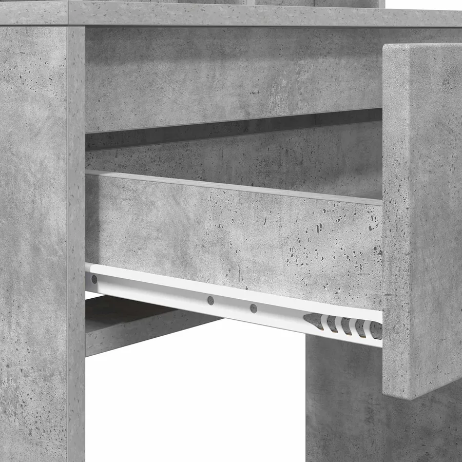 Tables de maquillage pour chambre Gris béton 80 x 39,6 x 135 cm - 9