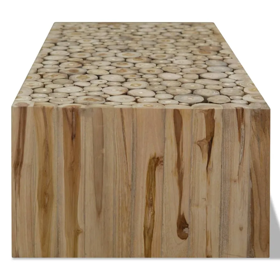 Table basse Teck véritable 90x50x30 cm - 4