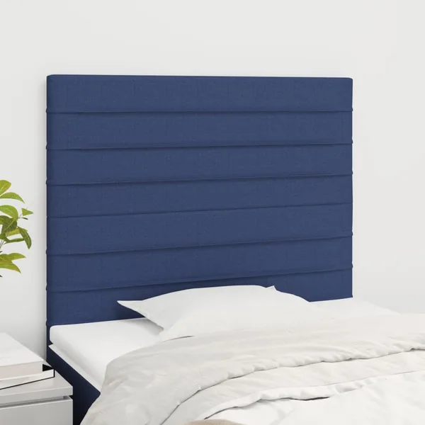 Tête de lit Bleu 100x5x118/128 cm Tissu