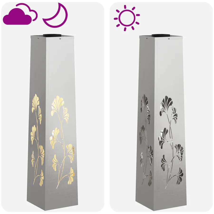 Lumière de chemin LED solaire 2 pcs Blanc chaud 18 x 18 x 80 cm - 13