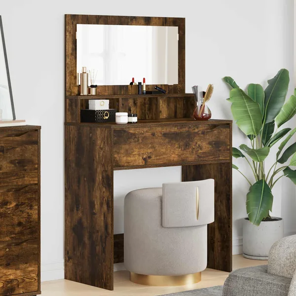 Tables de maquillage pour chambre Chêne fumé 80 x 39,6 x 135 cm