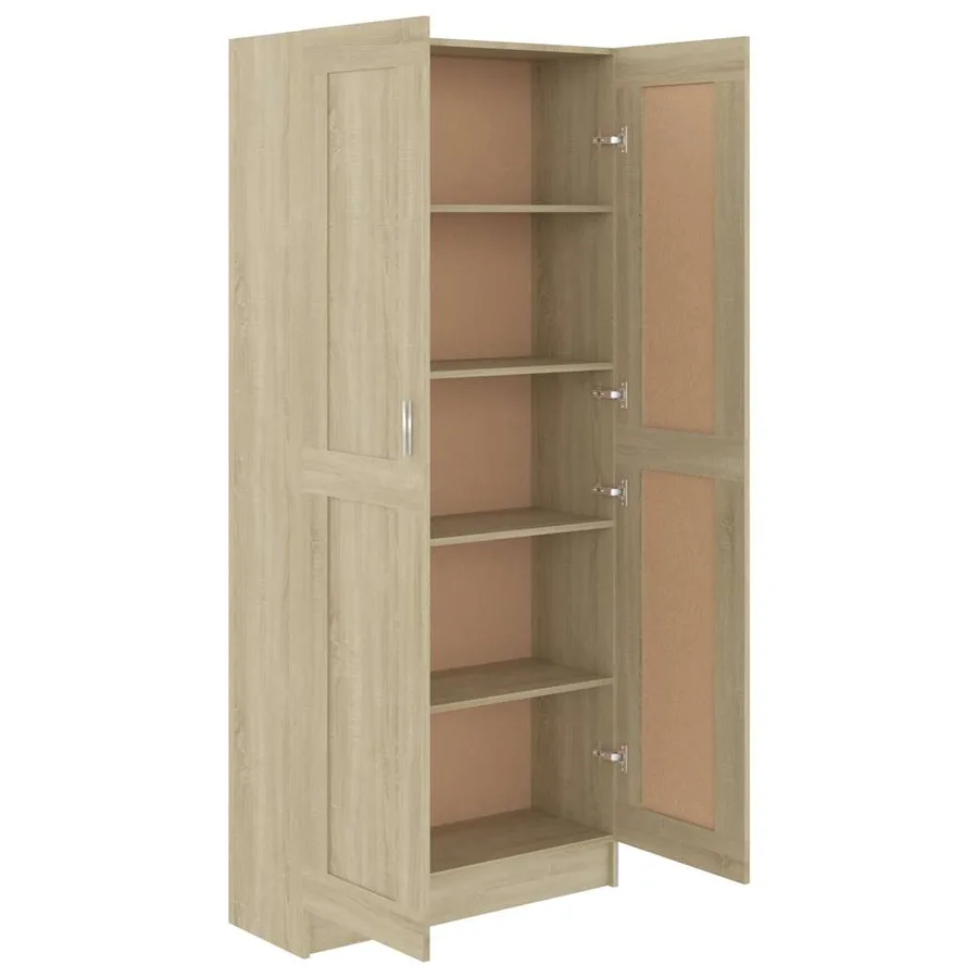 Bibliothèque Chêne sonoma 82,5x30,5x185,5 cm Bois d'ingénierie - 4