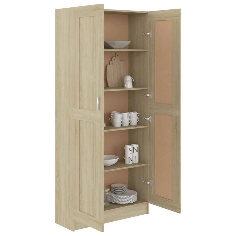 Bibliothèque Chêne sonoma 82,5x30,5x185,5 cm Bois d'ingénierie - 7