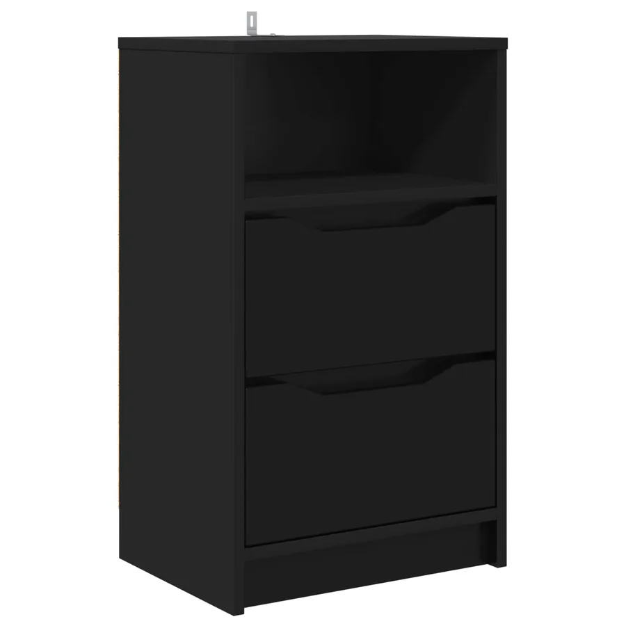 Table de chevet Noir 40 x 30 x 467 cm Bois d'ingénierie - 2