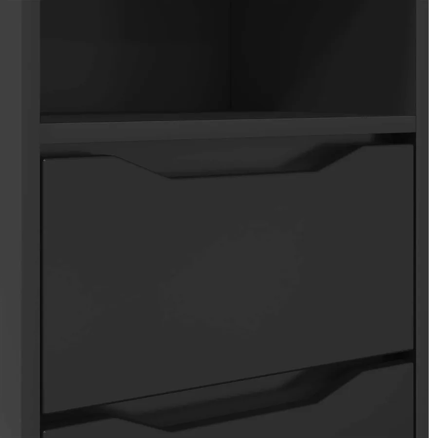 Table de chevet Noir 40 x 30 x 467 cm Bois d'ingénierie - 8