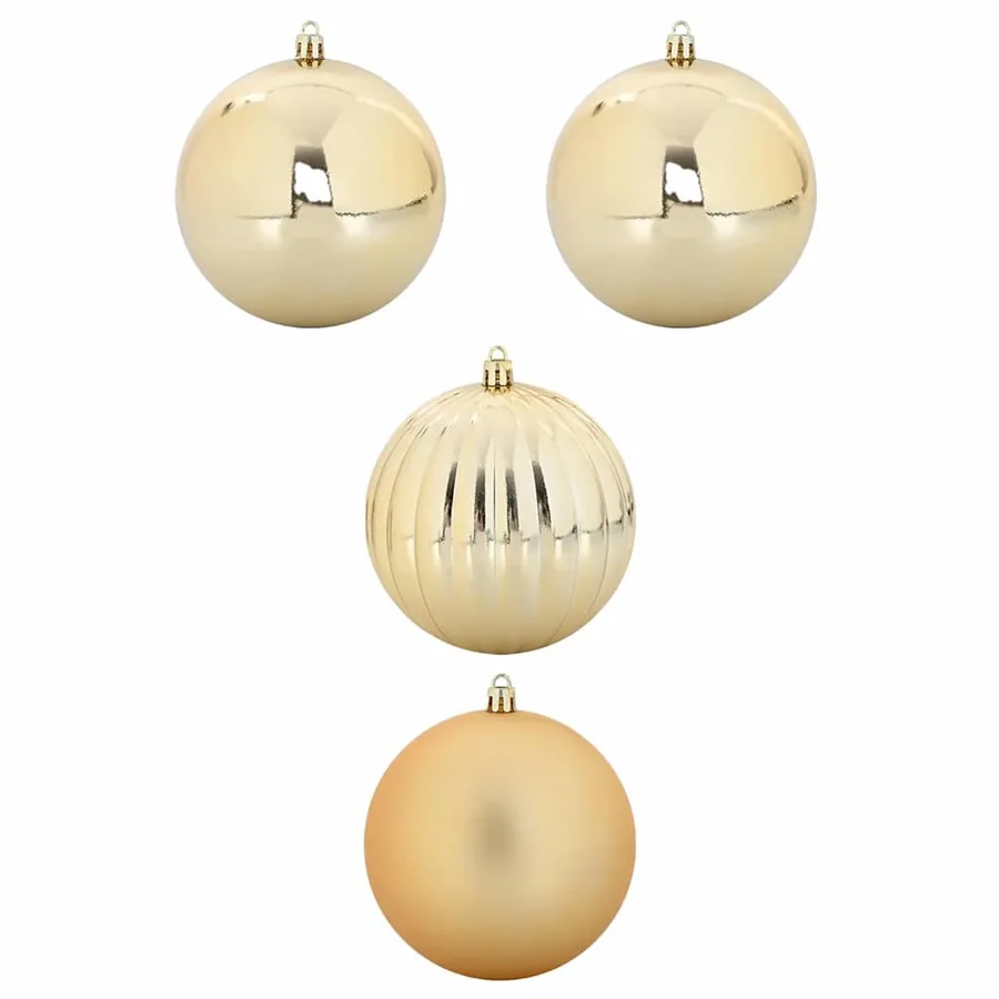 Ensemble de Boules de Noël XXL 4 pcs Doré Ø 20 cm Plastique LED - 2