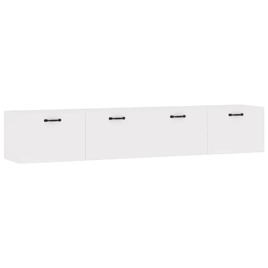 Armoires murales 2 pcs Blanc 100x36,5x35 cm Bois d'ingénierie - 2