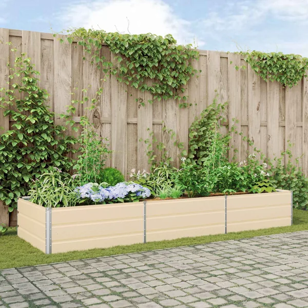 Jardinière Ivoire 290 x 100 x 45 cm Acier galvanisé
