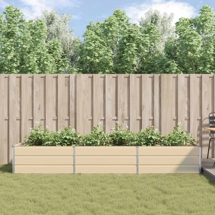 Jardinière Ivoire 290 x 100 x 45 cm Acier galvanisé - 4