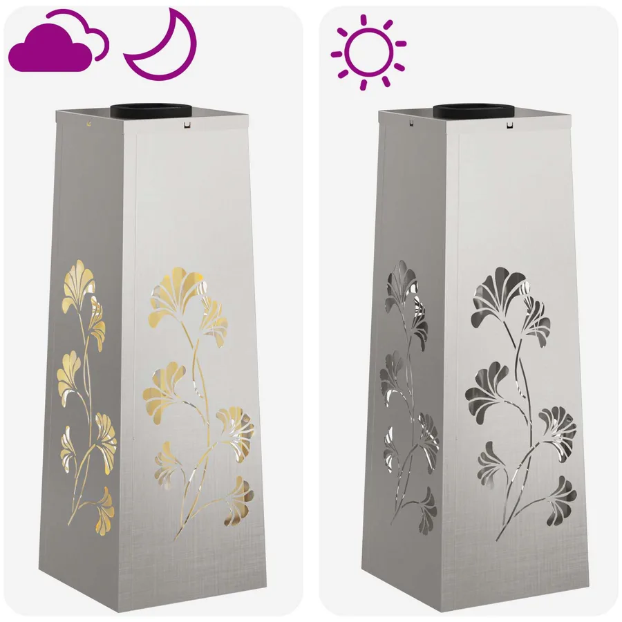 Lumière de chemin LED solaire 2 pcs Blanc chaud 18 x 18 x 50 cm - 13