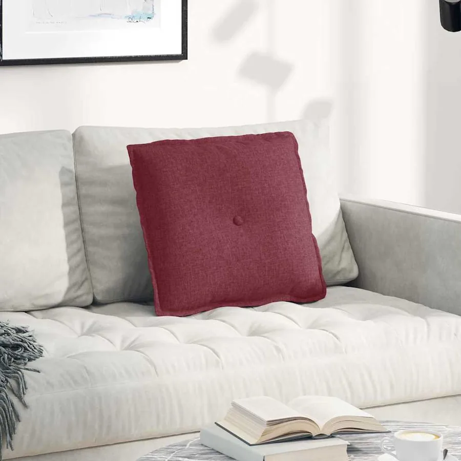 Coussin de Dos Bordeaux 50 x 19 x 45 cm tissu