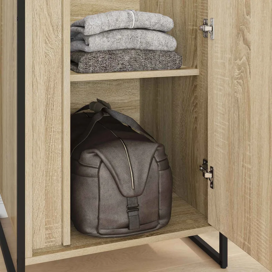 Garde-robe avec porte Sonoma 50 x 50 x 200 cm Bois d'ingénierie - 3