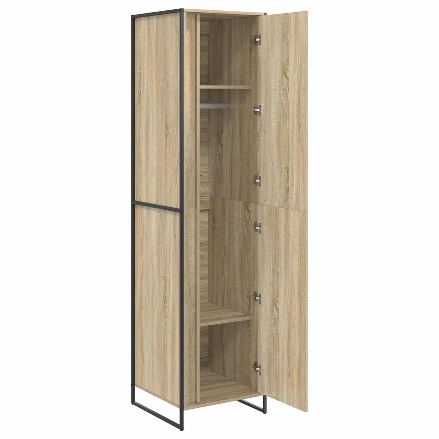 Garde-robe avec porte Sonoma 50 x 50 x 200 cm Bois d'ingénierie - 4