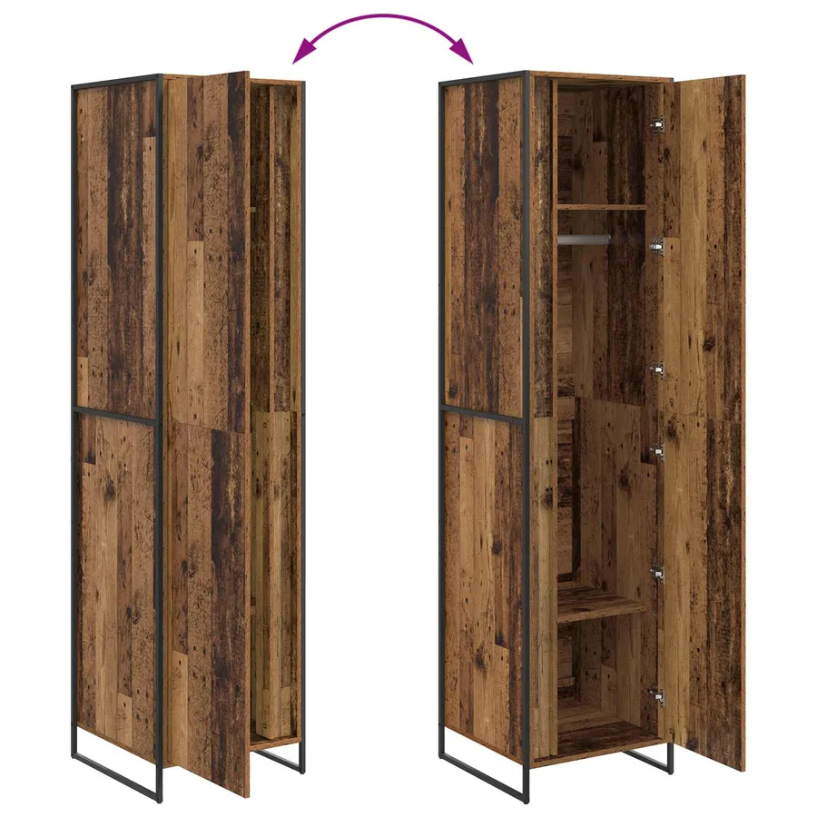 Garde-robe Bois Ancien 50 x 50 x 200 cm Bois d'ingénierie - 11