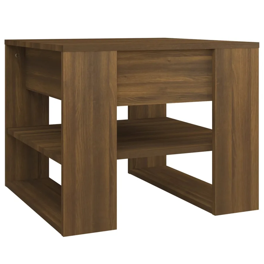 Table basse Chêne marron 55,5x55x45 cm Bois d'ingénierie - 2