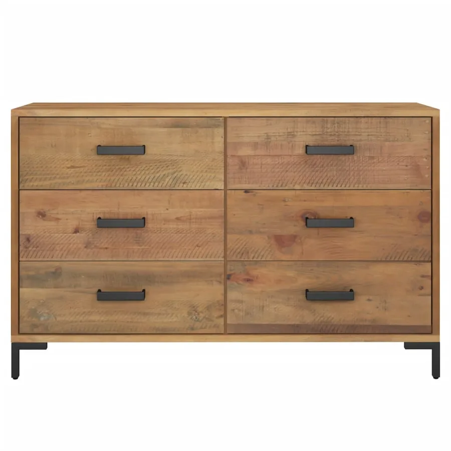 Buffet Marron 110x35x70 cm Bois de pin massif - 3