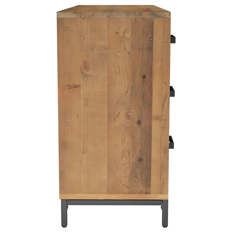 Buffet Marron 110x35x70 cm Bois de pin massif - 5