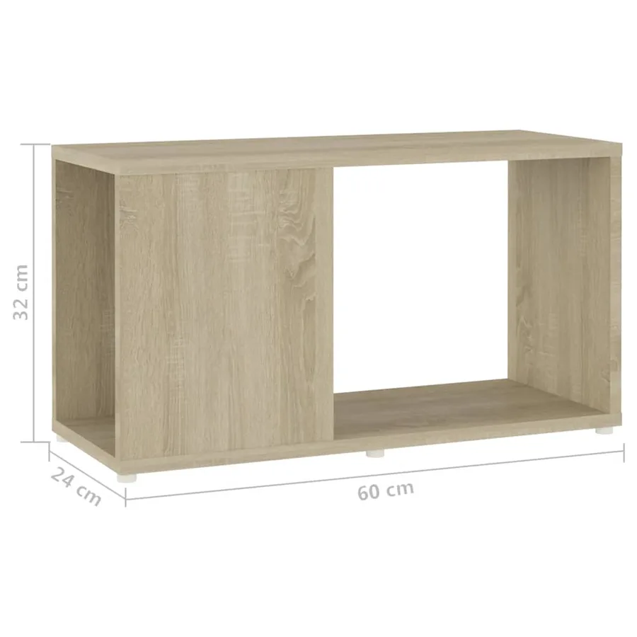 Meuble TV Chêne sonoma 60x24x32 cm Bois d'ingénierie - 6