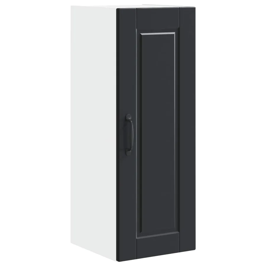 Meuble mural PORTO 2 pcs Noir 30 x 31 x 80 cm Bois d'ingénierie - 6