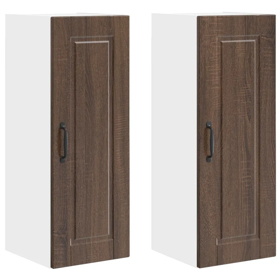 Meuble mural PORTO 2 pcs Chêne brun 30 x 31 x 80 cm - 2