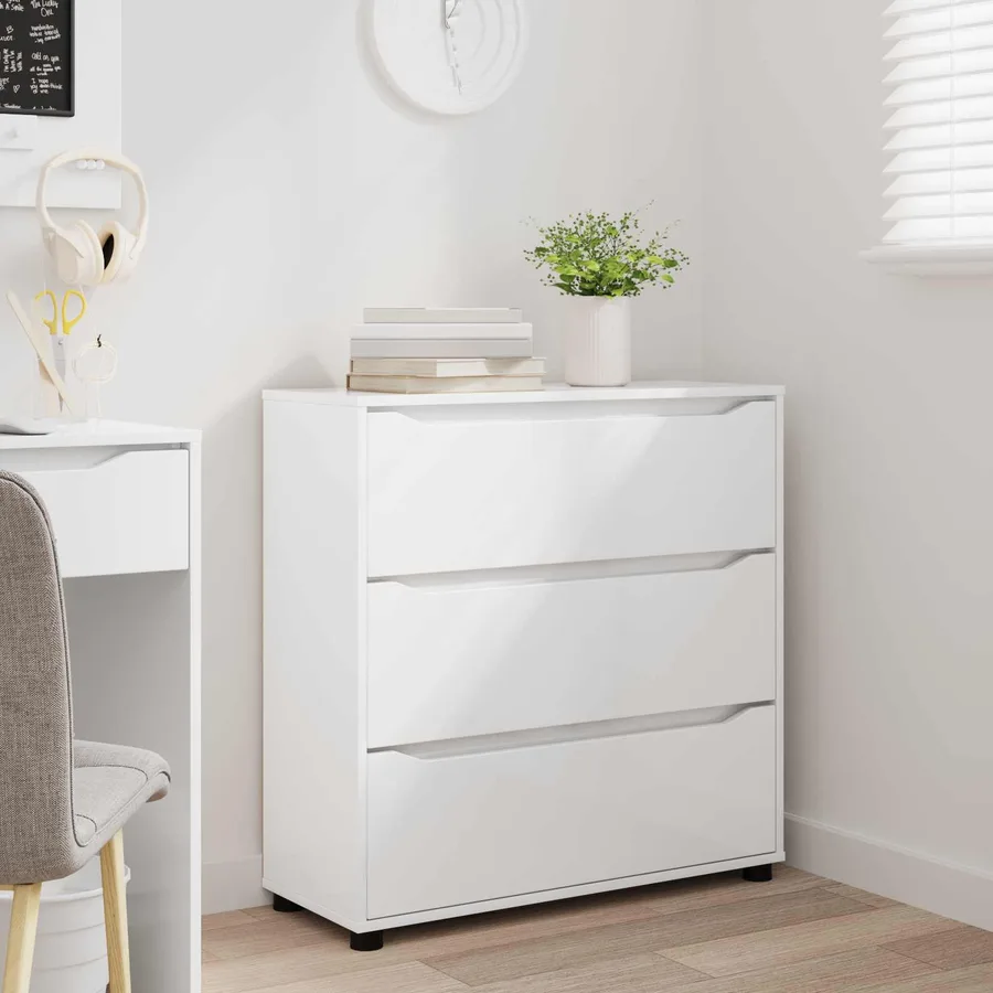 Armoire de rangement Blanc brillant 80 x 31 x 81 cm - 5