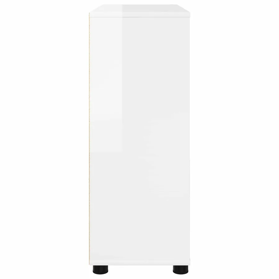 Armoire de rangement Blanc brillant 80 x 31 x 81 cm - 9
