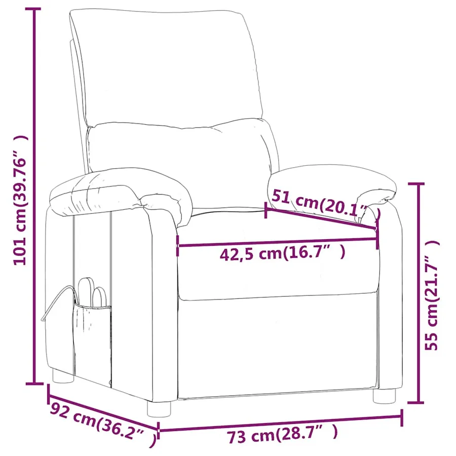Fauteuil de massage Crème Tissu - 11