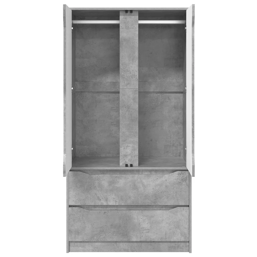Armoire Gris Béton 79,5 x 49 x 156 cm Bois d’ingénierie - 6