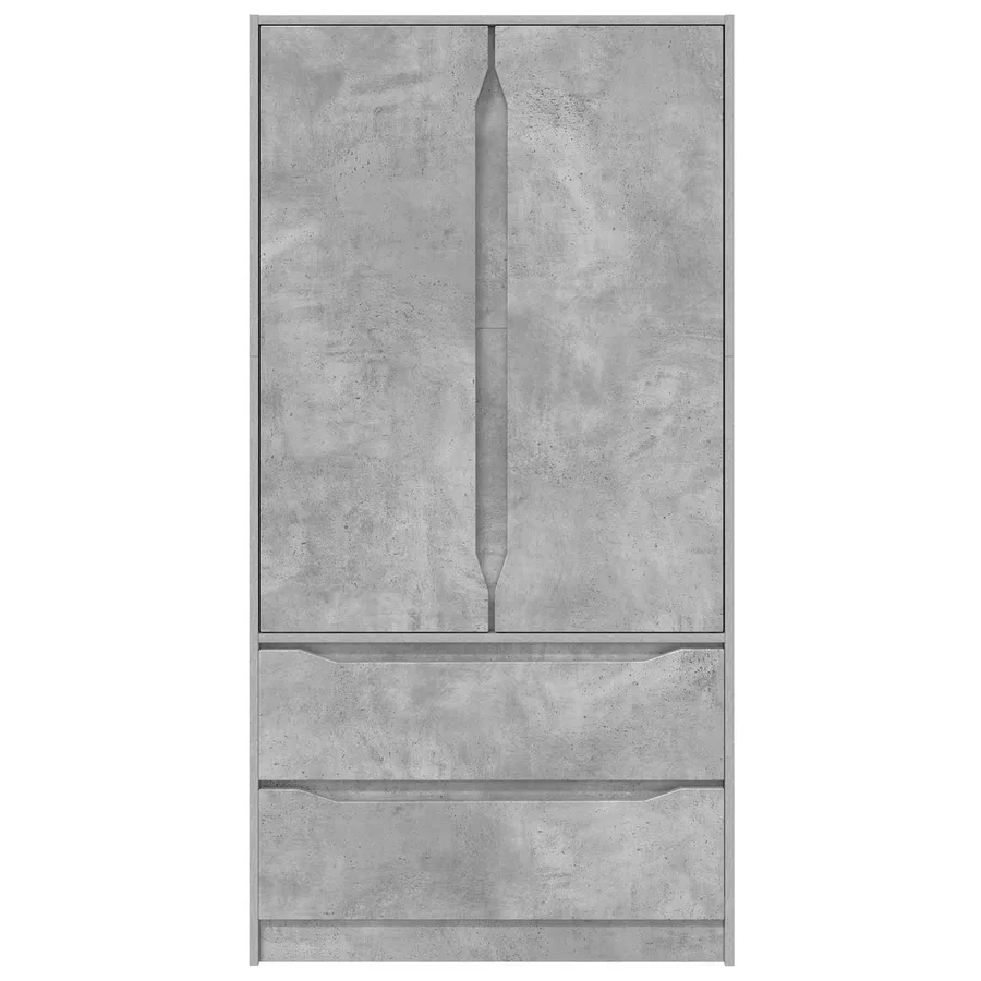 Armoire Gris Béton 79,5 x 49 x 156 cm Bois d’ingénierie - 7