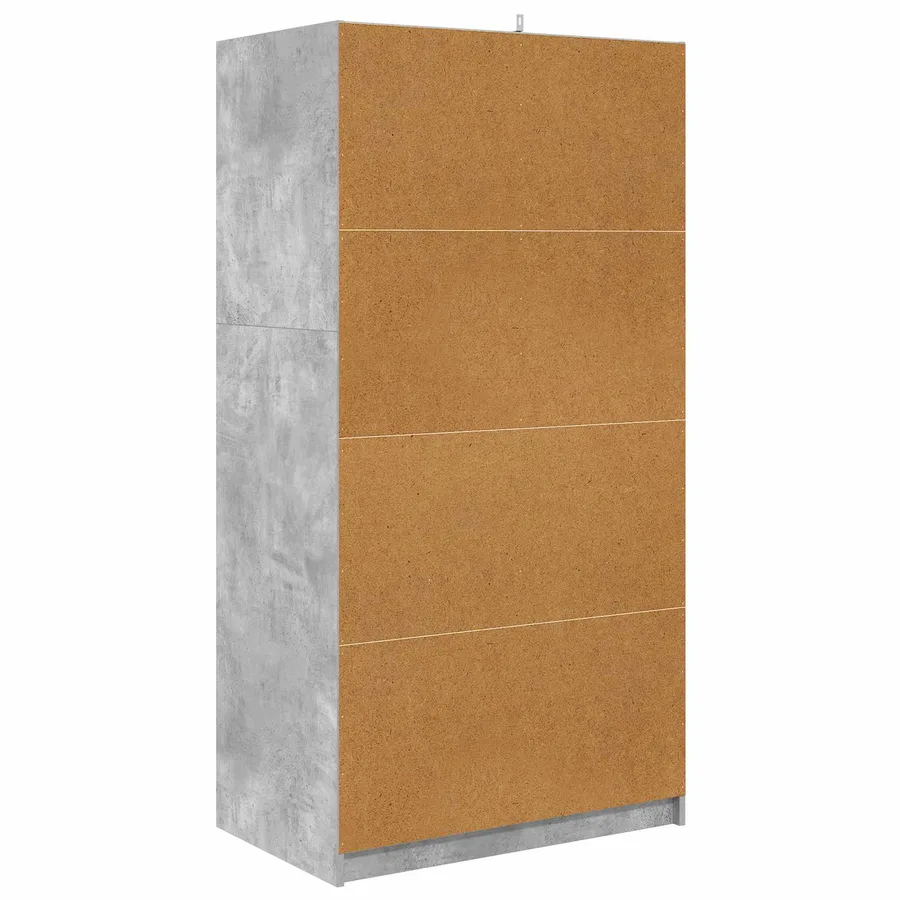 Armoire Gris Béton 79,5 x 49 x 156 cm Bois d’ingénierie - 9