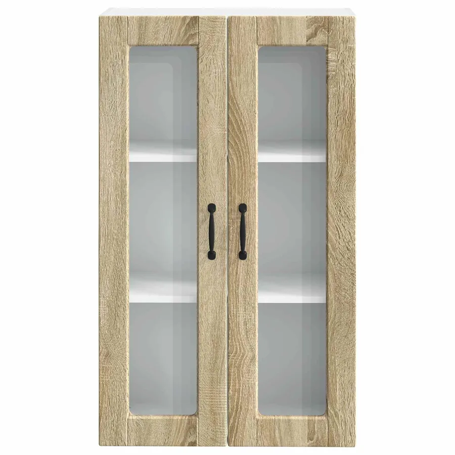 Cabinet en verre mural PORTO Chêne Sonoma 60 x 31 x 100 cm - 6