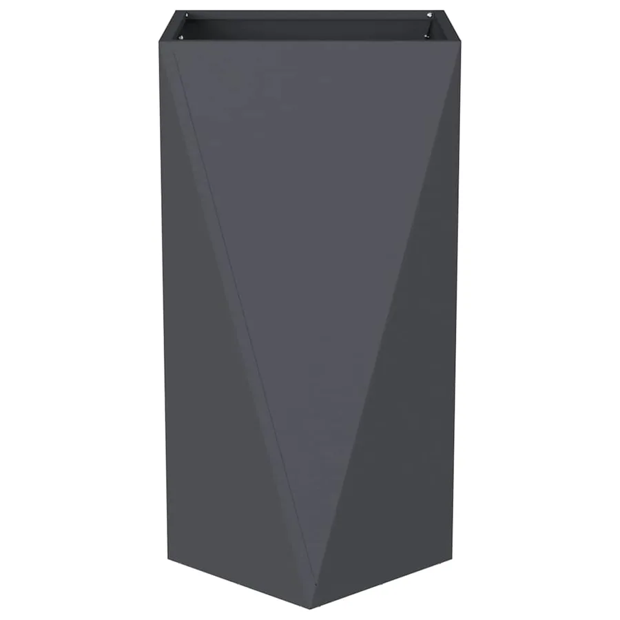 Jardinière 2 pc Anthracite 40 x 40 x 75 cm Acier - 6