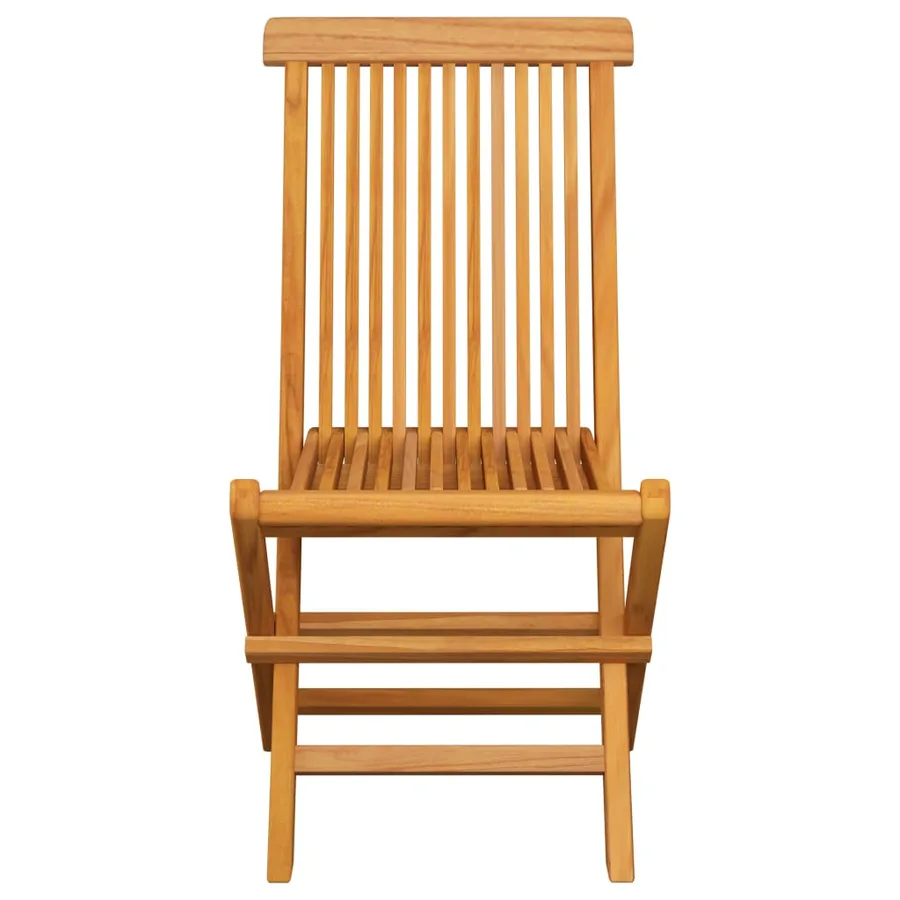 Chaises de jardin coussins à carreaux gris lot de 6 Teck massif - 4