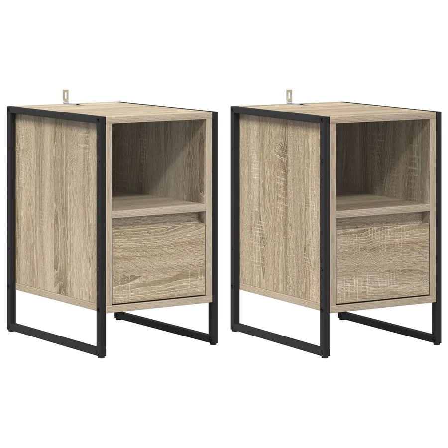 Table de chevet avec tiroir 2 pcs Sonoma 39,5 x 30 x 50 cm - 2