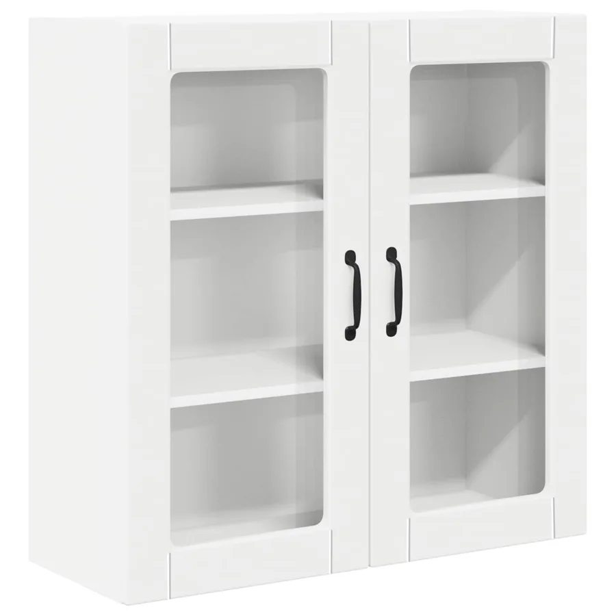 Cabinet en verre mural PORTO Blanc 80 x 31 x 80 cm - 2