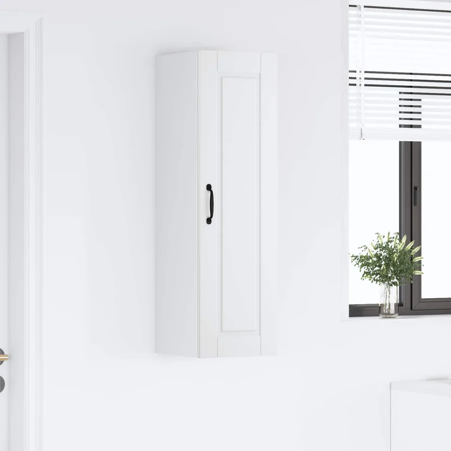 Meuble mural PORTO Blanc 30 x 31 x 100 cm Bois d'ingénierie - 4