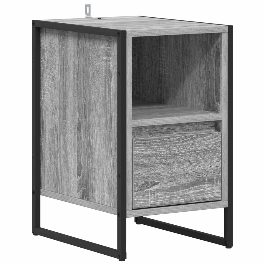 Table de chevet Gris Sonoma 39,5 x 30 x 50 cm Bois d'ingénierie - 2