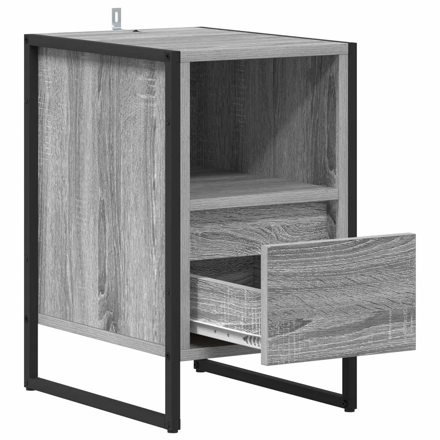 Table de chevet Gris Sonoma 39,5 x 30 x 50 cm Bois d'ingénierie - 5