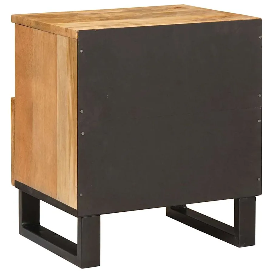 Cabinet de chevet avec tiroir 2 pcs Naturel 40 x 33 x 46 cm - 7
