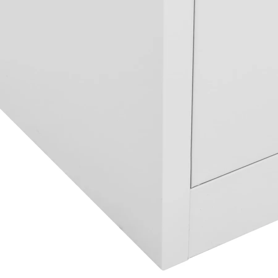 Armoire de bureau Gris clair 90x40x102 cm Acier - 9