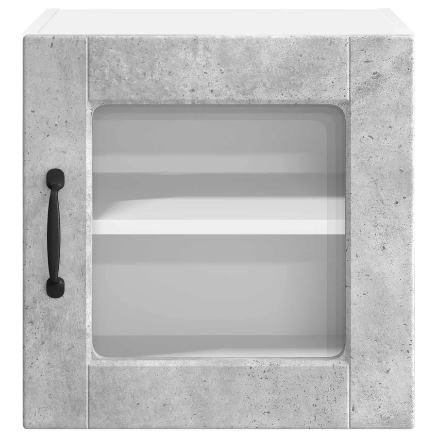Cabinet en verre mural PORTO 2 pcs Gris béton 40 x 31 x 40 cm - 7