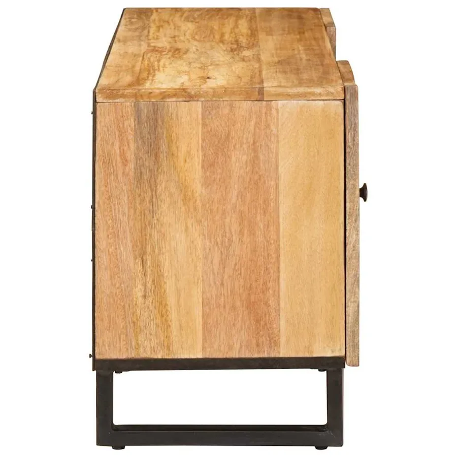 Meuble TV Marron 105 x 33 x 46 cm Bois de mangue massif - 4
