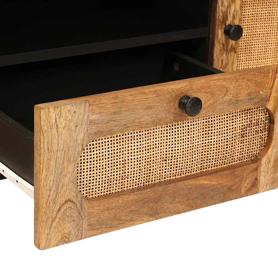 Meuble TV Marron 105 x 33 x 46 cm Bois de mangue massif - 8