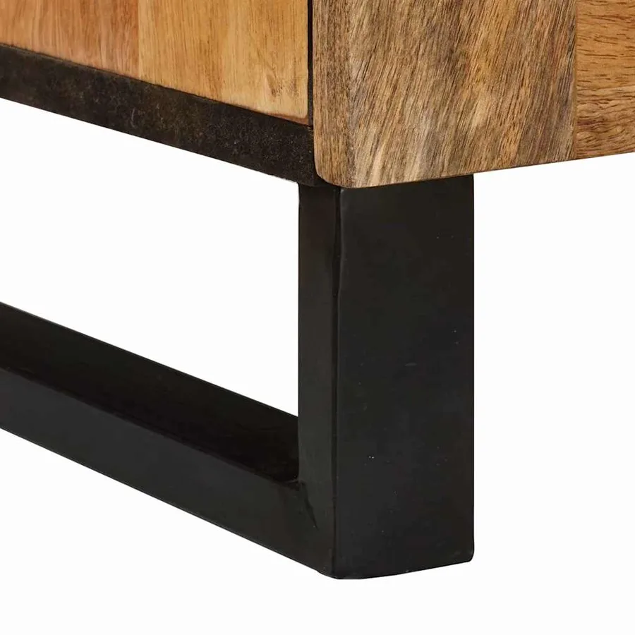 Meuble TV Marron 105 x 33 x 46 cm Bois de mangue massif - 9