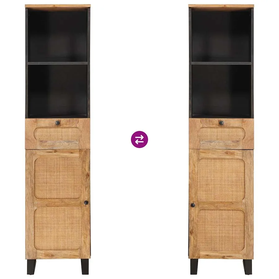 Armoire de salle de bain avec étagère Marron 38 x 33 x 160 cm - 10