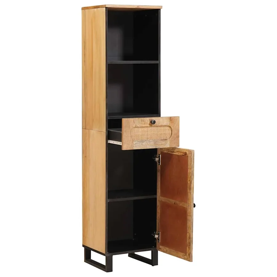 Armoire de salle de bain avec étagère Marron 38 x 33 x 160 cm - 2