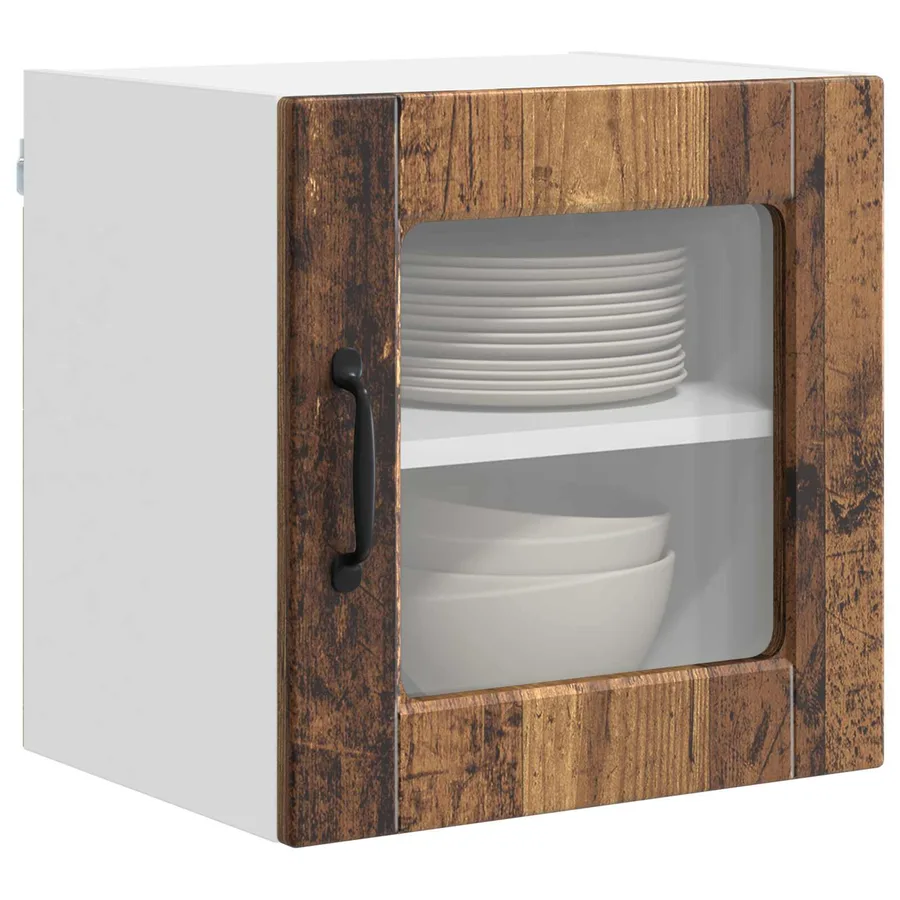 Cabinet en verre mural PORTO 2 pcs Bois ancien 40 x 31 x 40 cm - 3